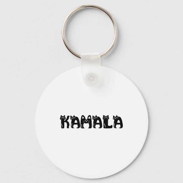 Chaveiro Harris Cat Lettering Positive Funny Eleição 2024 (Frente)