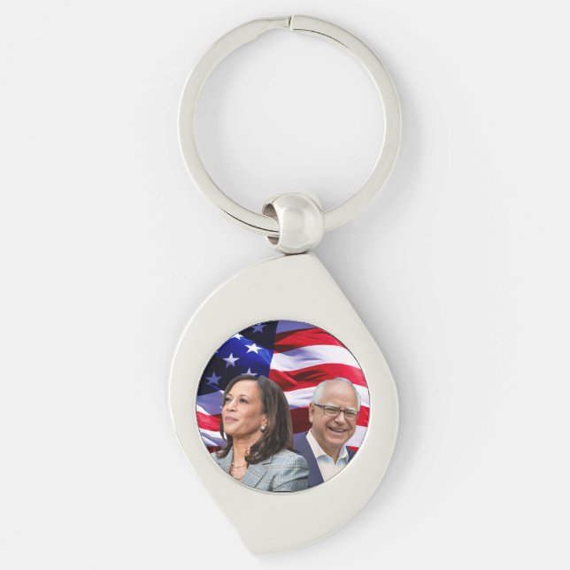 Chaveiro Harris Waltz 2024 - Kamala Harris Tim Waltz (Frente)