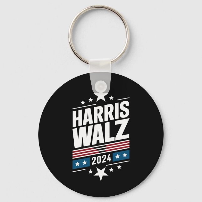 Chaveiro Harris Waltz 2024 Kamala Harris Tim Waltz 2024 (Frente)