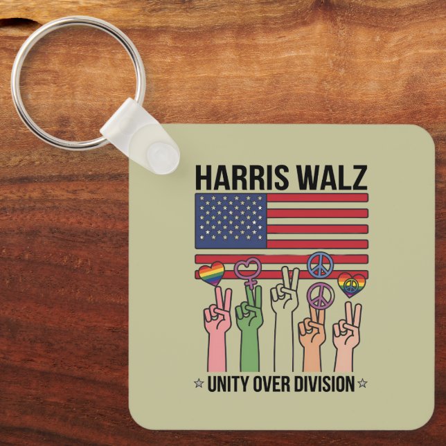Chaveiro Harris Waltz 2024 Unidade Acima da Divisão (Frente)