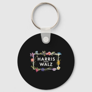 Chaveiro Harris Walz 2024 Floral Flowers Harris Waltz 2024