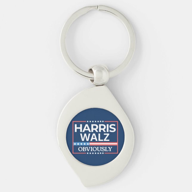 Chaveiro Harris Walz. Obviamente. Kamala Harris Tim Walz (Frente)