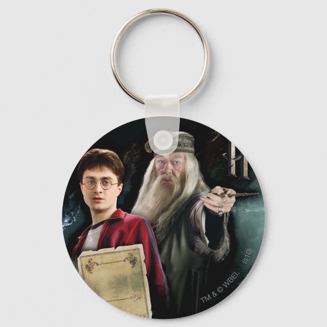 Chaveiro Harry Potter e Dumbledore (Frente)