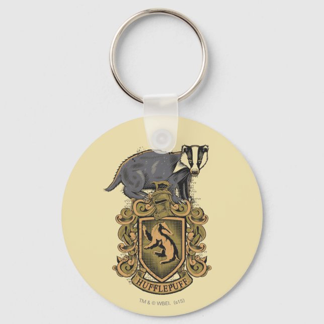Chaveiro Harry Potter | Pancada de Hufflepuff com Badger (Frente)