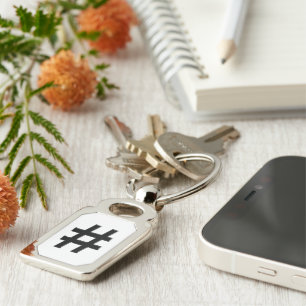 Chaveiro #HASHTAG - Símbolo Hash Tag