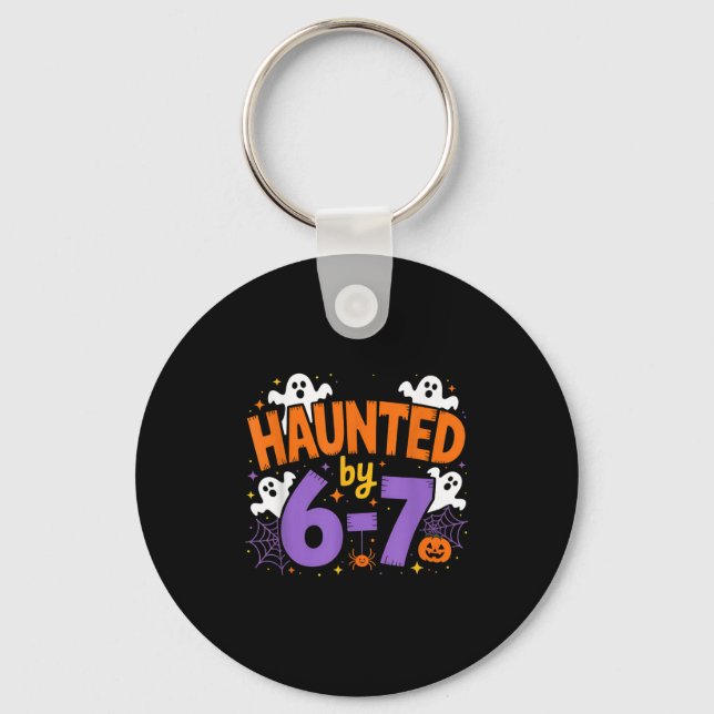 Chaveiro Haunted By 6-7 Halloween Ghosts And Sders Design  (Frente)