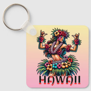 Chaveiro Havaí   Dançarino Hula Havaiano Personalizado