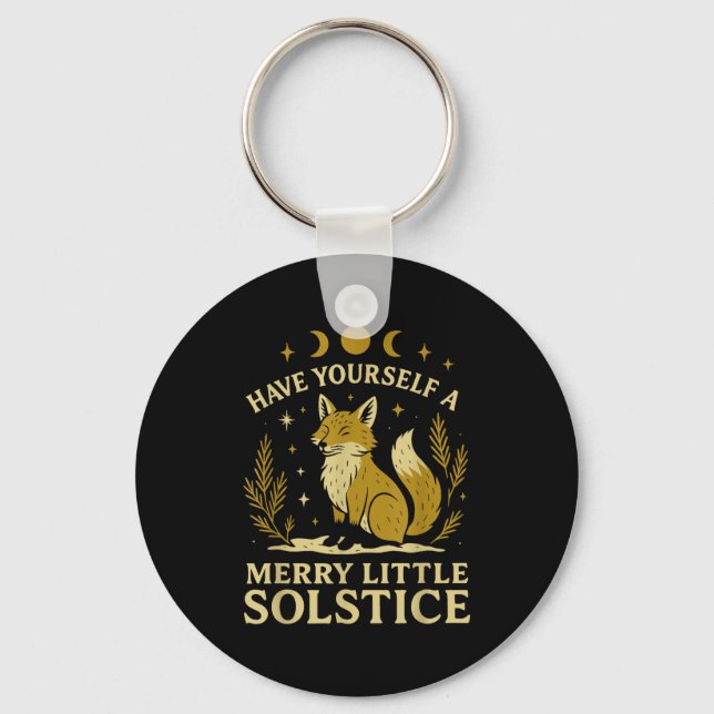 Chaveiro Have Yourself A Merry Little Solstice Fox Mystic  (Frente)