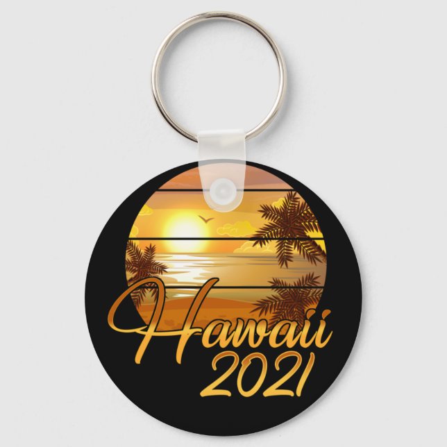 Chaveiro Hawaii 2021 - Férias Familiares Havaianas (Frente)