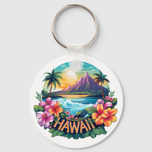 Chaveiro Hawaii Aloha, Montanhas Tropicais de Praia Viagem