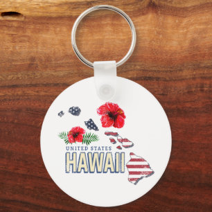 Chaveiro Hawaii Estados Unidos Mapa Retrorestadual EUA Souv