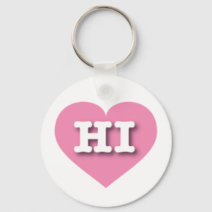 Chaveiro Hawaii Solid Pink Heart - Big Love