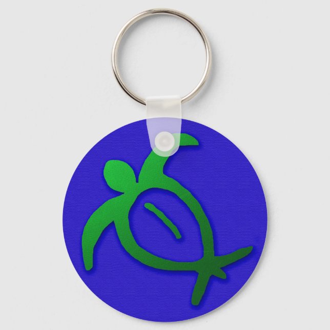 Chaveiro Hawaiian Honu Petroglyph Keychain (Frente)