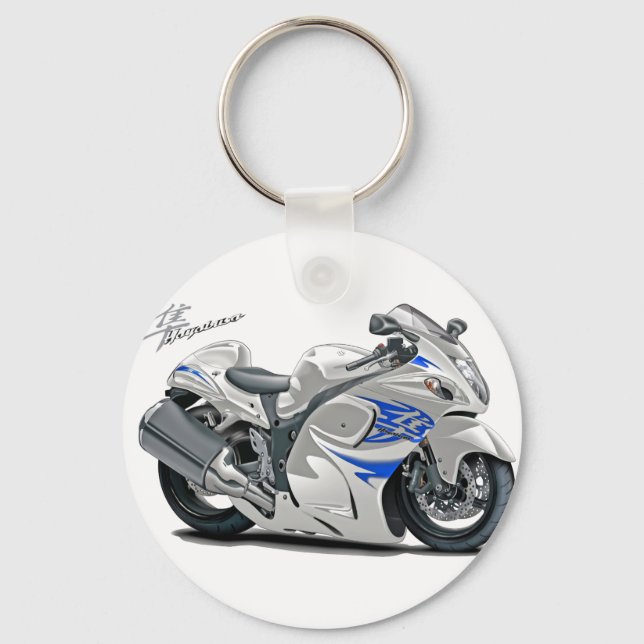 Chaveiro Hayabusa White-Blue Bike (Frente)