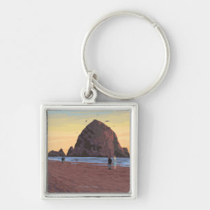 Chaveiro Haystack Rock Viagens vintage