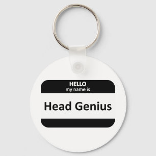 Chaveiro Head Genius Nametag