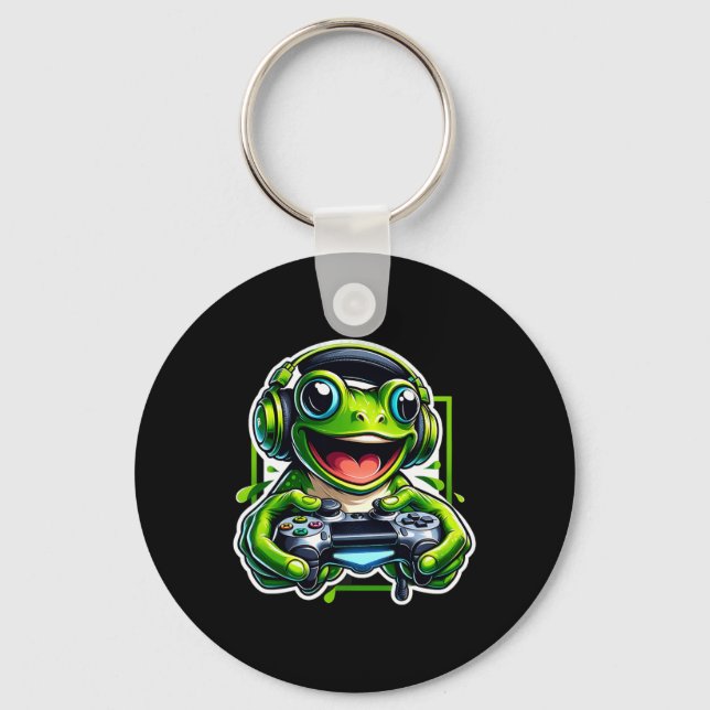 Chaveiro Headphone Video Game Frog Gaming  (Frente)
