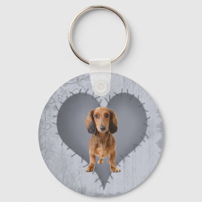 Chaveiro Heart Dachshund (Frente)