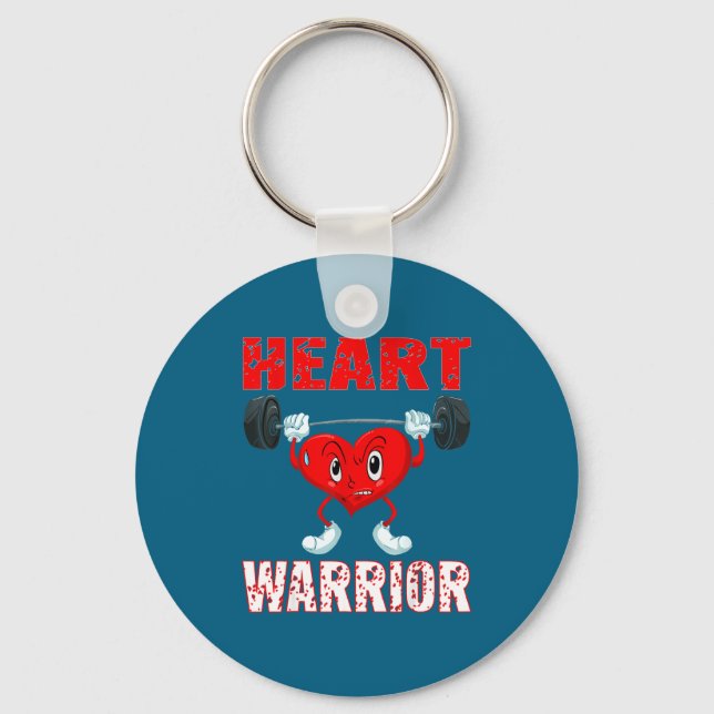 Chaveiro Heart Disease Awareness Heart Warrior Wear Red Hea (Frente)
