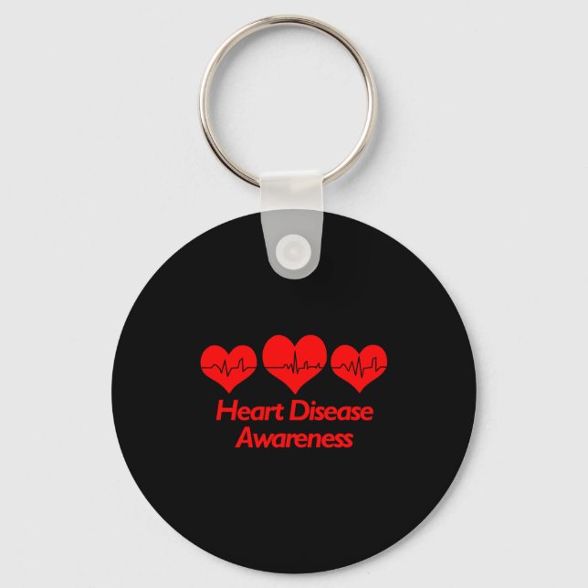 Chaveiro Heart Disease Awareness Shirt - Heart Health  (Frente)