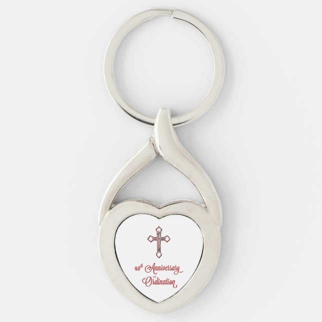 Chaveiro Heart Keychain, 40º Aniversário da Ordination (Frente)