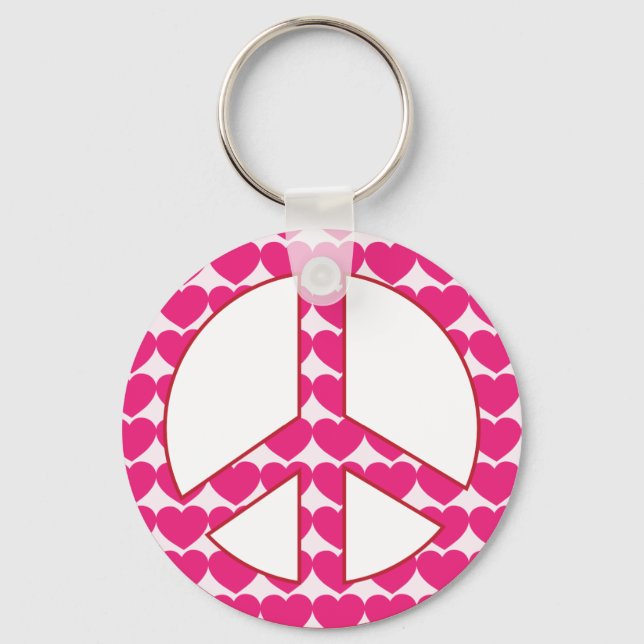 Chaveiro Heart Peace Sign (Frente)