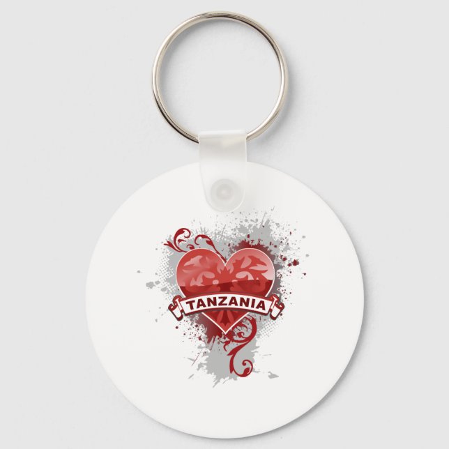 Chaveiro Heart Tanzania (Frente)