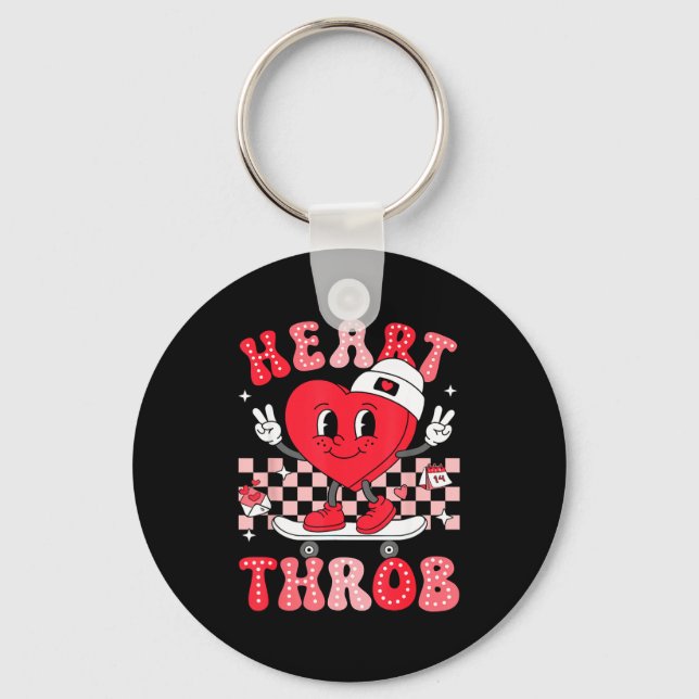Chaveiro Heart Throb Groovy Valentine Toddler Men Boys Cute (Frente)
