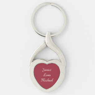 CHAVEIRO HEART/WHITE VERMELHO PRINT/PERSONALIZE ESTE