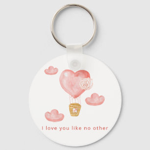 Chaveiro Hearts Hot Air Balloon Namorados Personalizado