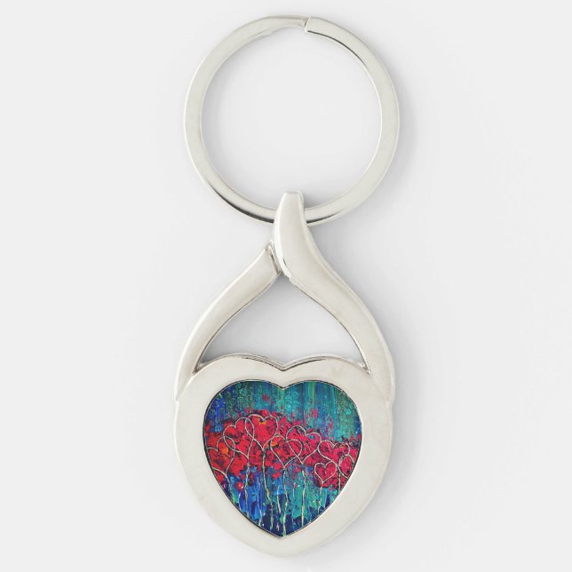 Chaveiro Hearts Metal Keychain (Frente)