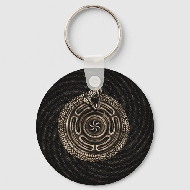Chaveiro Hecate Wheel com ouroboros (Frente)