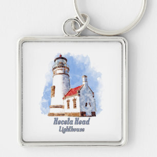 Chaveiro Heceta Head Lighthouse Watercolor - Oregon