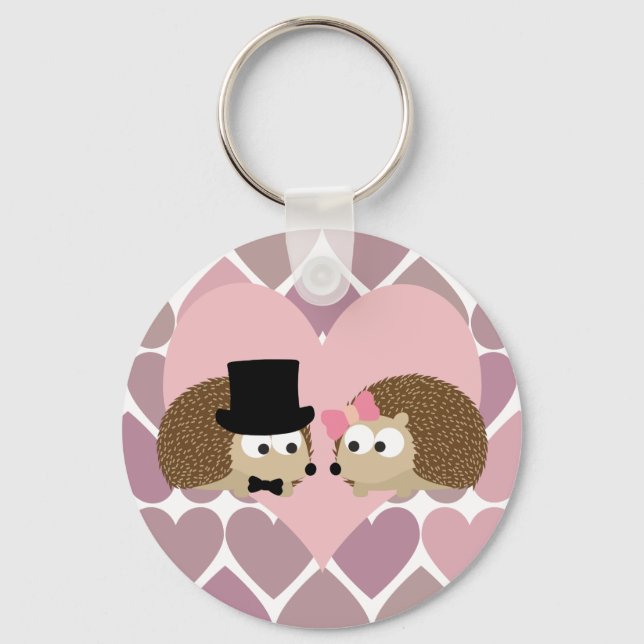 Chaveiro Hedgehog Love with Hearts (Frente)
