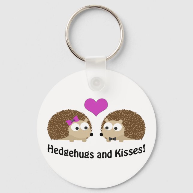 Chaveiro Hedgehugs e Kisses hedgehog love (Frente)
