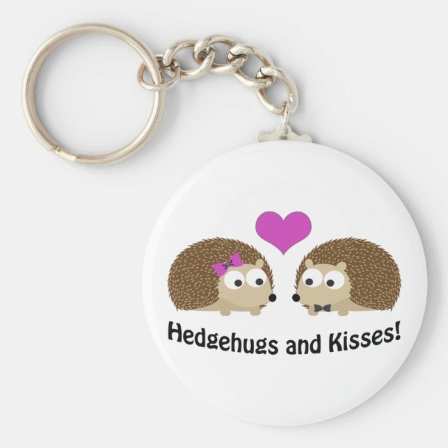 Chaveiro Hedgehugs e Kisses hedgehog love (Frente)