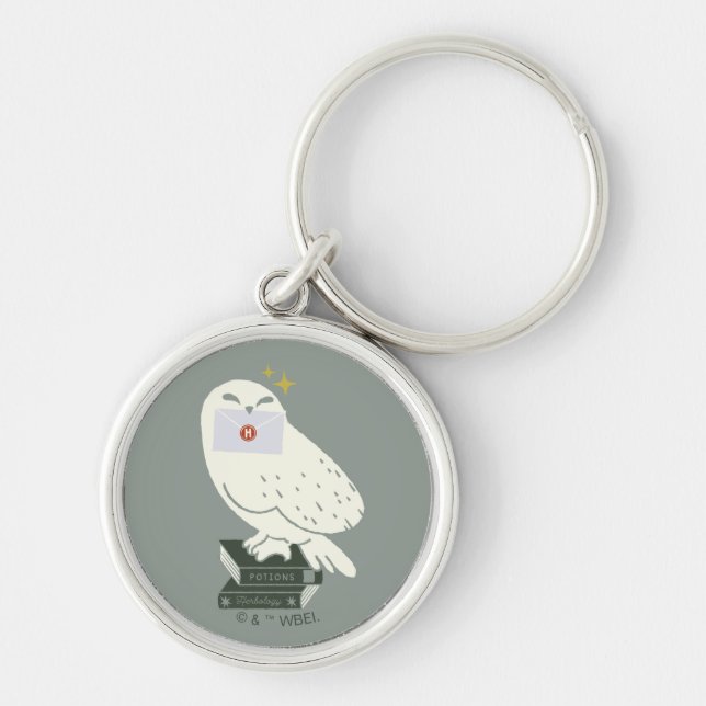 Chaveiro Hedwig With Letter Whimsical Drawing (Frente)