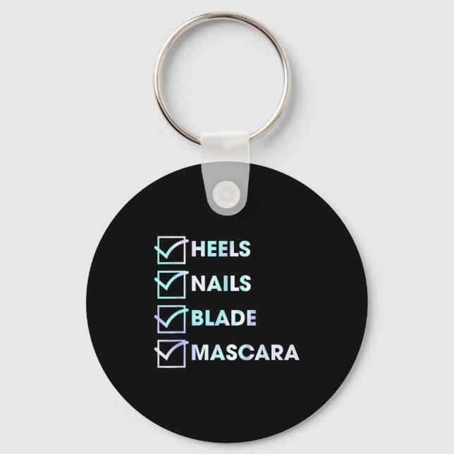 Chaveiro Heels Nails Blade Maa Funny Design  (Frente)