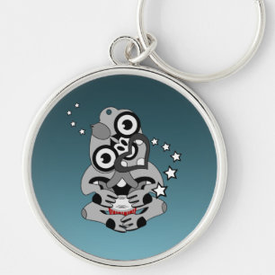 Chaveiro Hei Tiki - design do tambor neozelandês