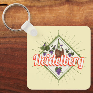 Chaveiro Heidelberg am Neckar Alemanha Retro Wine Vintage