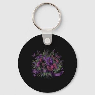 Chaveiro Heimerheimer Pansor Floral Púrpura Demência Heimer