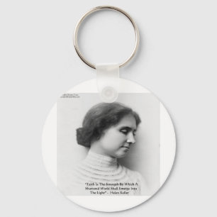 Chaveiro Helen Keller "Fé/Força" Wisdom cita presentes