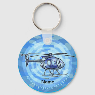 Chaveiro Helicóptero Céu Azul