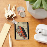 Chaveiro Helicóptero Vintage Science Ficise<br><div class="desc">Ilustração vitoriana futurista vitoriana viagem steampunk e imagem de ficção científica de transporte. Uma nave a vapor parecida com o navio de cruzeiro Titanic e voando como um helicóptero sobre edifícios urbanos. Um clássico design de ficção científica de quadrinhos retrô do futuro.</div>