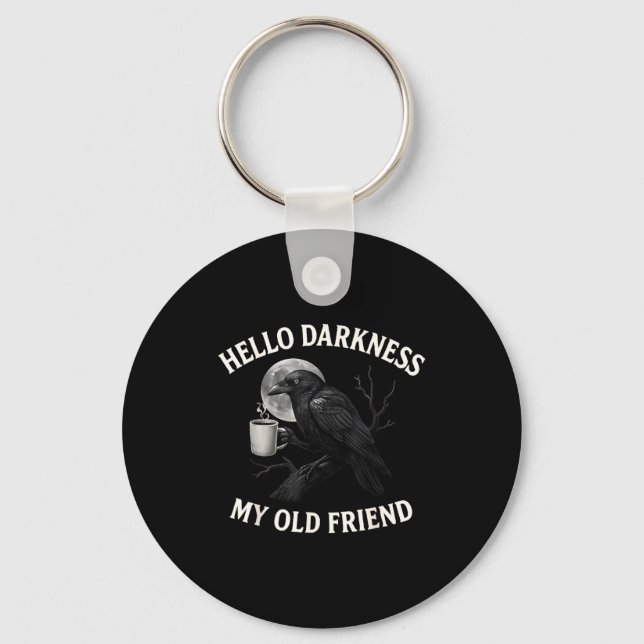 Chaveiro Hello Darkness My Old Friend Crow Coffee Soky Hall (Frente)