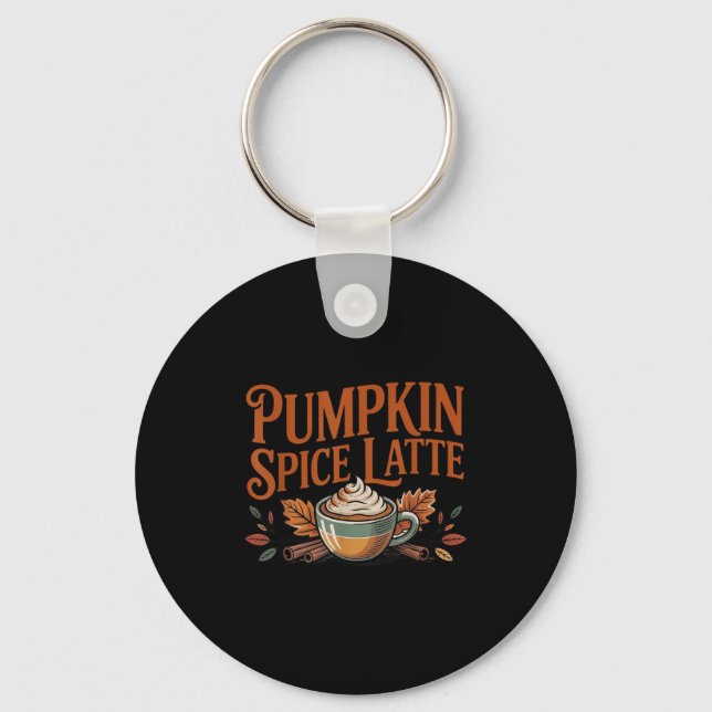 Chaveiro Hello Pumpkin Latte Sce Coffee Love Fall Season  (Frente)