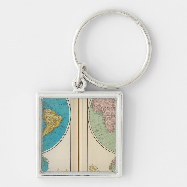 Chaveiro Hemisfério Ocidental e Oriental (Frente)