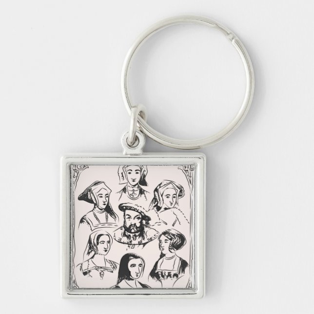 Chaveiro Henrique VIII e esposas (Frente)