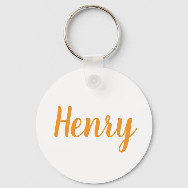 Chaveiro Henry name Metal ring keychain (Frente)
