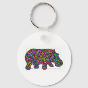Chaveiro Hernando StainGlass Hippo Key Chain
